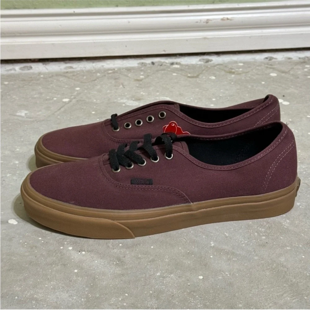 Vans Authentic Light Gum/Burgundy/Port Royale Sneaker Size 11 Men - Picture 4 of 7